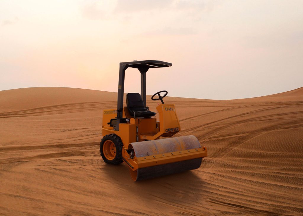 Corniver roller in a sandy desert